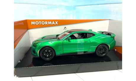 Chevrolet Camaro ZL1 2017 зелёный 1:24 Motormax, масштабная модель, scale24