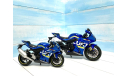 Suzuki GSX-R 1000 RR синий 1/12, масштабная модель мотоцикла, scale24