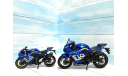 Suzuki GSX-R 1000 RR синий 1/12, масштабная модель мотоцикла, scale24
