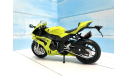 Мотоцикл Honda CBR 1000 RR yellow 1:12, масштабная модель мотоцикла, RMZ, scale12