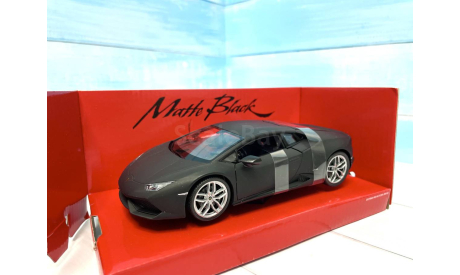 Lamborghini Huracan matt black Welly 1/24, масштабная модель, scale24