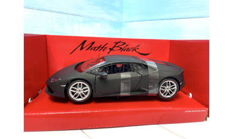 Lamborghini Huracan matt black Welly 1/24, масштабная модель, scale24