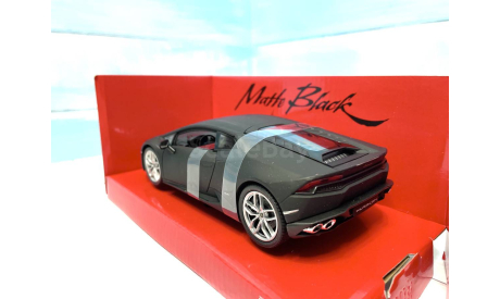 Lamborghini Huracan matt black Welly 1/24, масштабная модель, scale24
