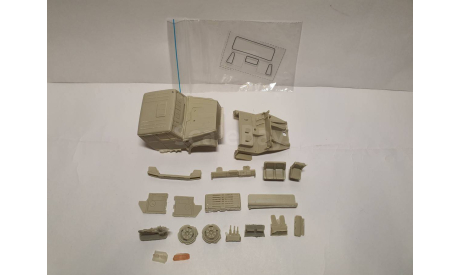 Транскит кабина ЗиЛ-4331 со спальником, сборная модель автомобиля, ДНК, scale43