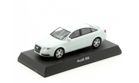 Audi S6 White Kyosho 1/64, масштабная модель, 1:64