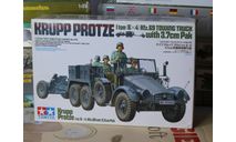 Tamiya 35259 Krupp Protze 1 ton (6x4) Kfz.69 Towing Truck with 3.7cm Pak, сборные модели бронетехники, танков, бтт, ICM, scale35