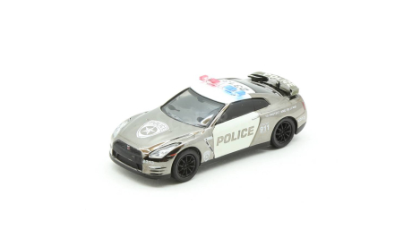 Nissan GT-R 2015 Police 1/64 Greenlight, масштабная модель, Greenlight Collectibles, scale64