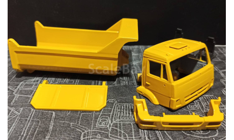 КАМАЗ-65115-6056-78(N3) самосвал рестайл - комплект для сборки - жёлтый 1:43, сборная модель автомобиля, Артик- Alpa models, scale43