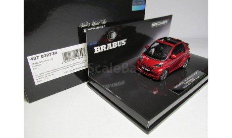 1/43 Mercedes-Benz Смарт Брабус Мерседес Smart Brabus Ultimate 120 Cabriolet Red MINICHAMPS 437 032730, масштабная модель, scale43