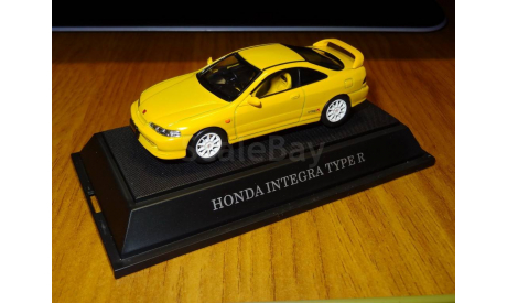 Honda Integra Type R, Yellow, Ebbro, 1:43, Металл, масштабная модель, scale43