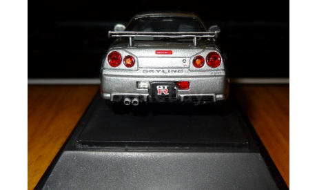 Nissan Skyline GT-R R34, Ebbro, Silver, металл, 1:43, масштабная модель, scale43