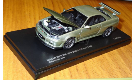 Nissan Skyline GT-R BNR34 V-Spec Nur, Kyosho, металл, 1:43, масштабная модель, scale43