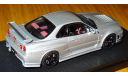 Nissan Skyline GT-R R34 Nismo Z-Tune, silver, Ebbro, 1:43, металл, масштабная модель, scale43