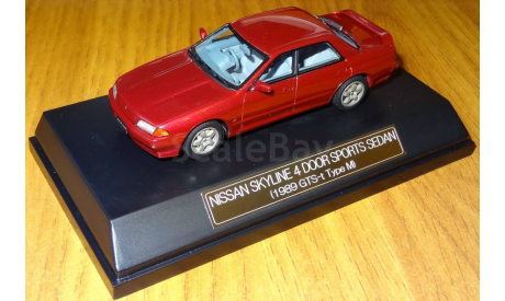 Nissan Skyline 4door Sports Sedan (1989 GTS-t Type M), red, Hi-Story, 1:43, смола, масштабная модель, scale43