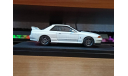 Nissan Skyline GT-R (BNR32) WHITE, Ebbro, 1:43, металл,, масштабная модель, scale43