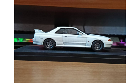 Nissan Skyline GT-R (BNR32) WHITE, Ebbro, 1:43, металл,, масштабная модель, scale43
