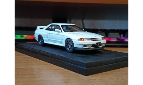 Nissan Skyline GT-R (BNR32) WHITE, Ebbro, 1:43, металл,, масштабная модель, scale43