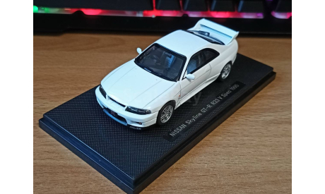 Nissan Skyline GT-R (R33) V spec WHITE, Ebbro, 1:43, металл,, масштабная модель, scale43