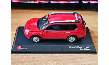 Nissan X-Trail T31 2007, Red, J-collection, 1:43, металл, масштабная модель, scale43