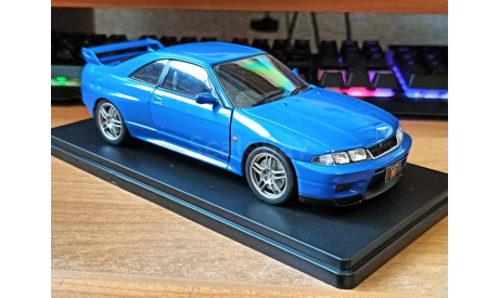 Nissan Skyline GT-R R33, 1995, WhiteBox, 1:24, Металл, масштабная модель, Kyosho, scale18