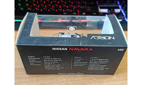 Nissan Navara, Norev, 1:43, металл, масштабная модель, scale43