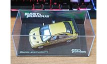 Mitsubishi Lancer Evolution VII, 2002, 1:43, металл Fast&Furious, масштабная модель, IXO Road (серии MOC, CLC), scale43