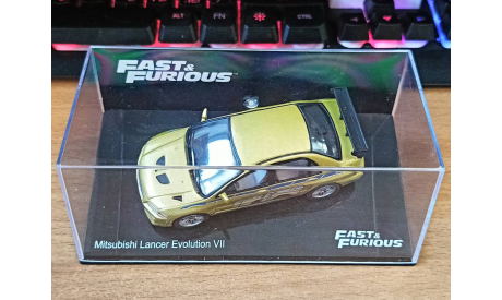 Mitsubishi Lancer Evolution VII, 2002, 1:43, металл Fast&Furious, масштабная модель, IXO Road (серии MOC, CLC), scale43