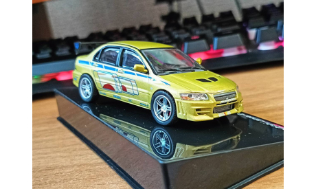 Mitsubishi Lancer Evolution VII, 2002, 1:43, металл Fast&Furious, масштабная модель, IXO Road (серии MOC, CLC), scale43