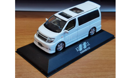 Nissan Elgrand E51 Kenstyle, White Perl, Aoshima, 1:43, металл, масштабная модель, scale43
