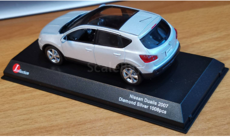 Nissan Dualis 2007, Diamond silver, Kyosho, 1:43, металл, масштабная модель, scale43