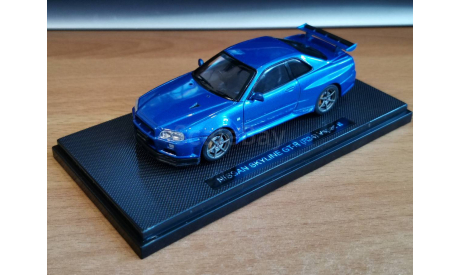 Nissan Skyline GT-R R34 Vspec II, Ebbro, металл, 1:43, масштабная модель, scale43