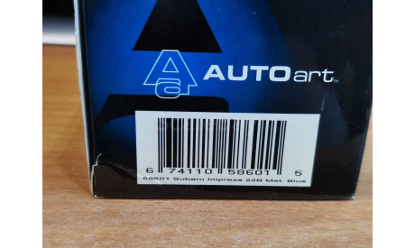 Subaru Impreza 22B, Blue, Autoart, 1:43, Металл, масштабная модель, scale43