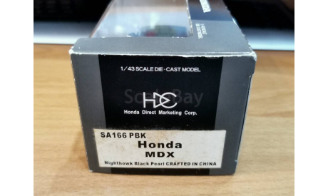 Honda MDX, Black, Ebbro, Спецзаказ, металл, 1:43, масштабная модель, scale43