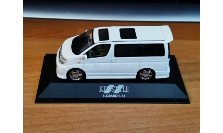 Nissan Elgrand E51 Kenstyle, White Perl, Aoshima, 1:43, металл, масштабная модель, scale43