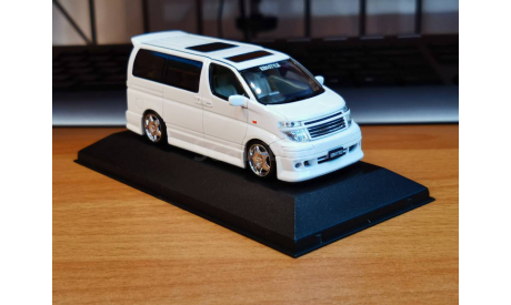 Nissan Elgrand E51 Kenstyle, White Perl, Aoshima, 1:43, металл, масштабная модель, scale43
