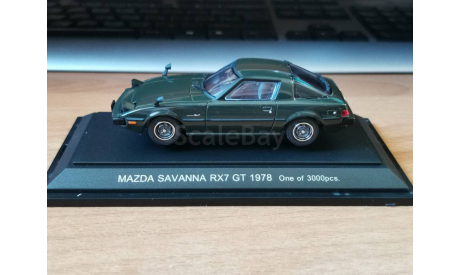 Mazda Savanna RX7 GT 1978, Green, Ebbro, 1:43, металл, масштабная модель, scale43