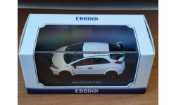 Honda Civic Type R 2015, White, Ebbro, 1:43, металл