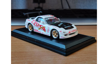 Mazda RX-7 2003 A’pex D1 Project FD3S, Aoshima Dism, 1:43, металл, масштабная модель, scale43