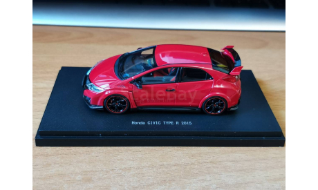 Honda Civic Type R 2015, Milano Red, Ebbro, 1:43, металл, масштабная модель, scale43