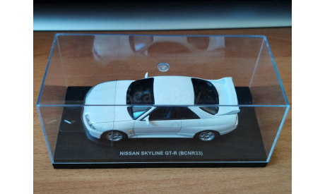 Nissan Skyline GT-R (BCNR33), crystal white, Kyosho 1:43 металл, масштабная модель, scale43