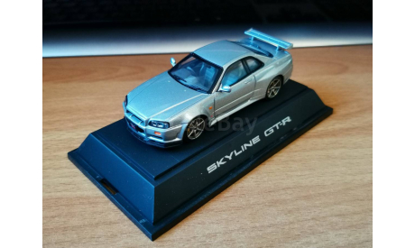 Nissan Skyline GT-R (R34) V-Spec, Ebbro, Silver, 1:43, металл, масштабная модель, scale43