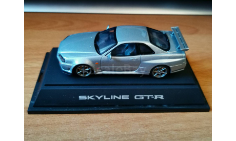 Nissan Skyline GT-R (R34) V-Spec, Ebbro, Silver, 1:43, металл, масштабная модель, scale43
