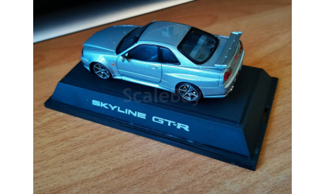 Nissan Skyline GT-R (R34) V-Spec, Ebbro, Silver, 1:43, металл, масштабная модель, scale43