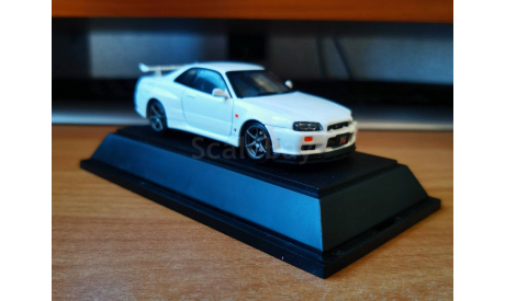 Nissan Skyline GT-R (R34) V-Spec, Ebbro, White, 1:43, металл, масштабная модель, scale43