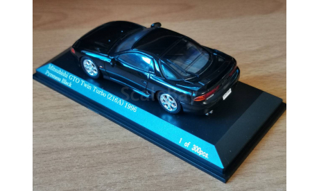 Mitsubishi GTO Twin Turbo (Z16A) 1993, Pyreness Black, Car-Nel, 1:43, металл 1off300, масштабная модель, Kyosho, scale43