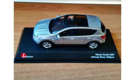 Nissan Dualis 2007, Ultimate silver, Kyosho, 1:43, металл, масштабная модель, scale43