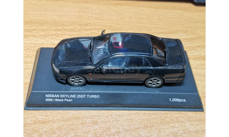Nissan Skyline 25GT Turbo ER34 2000, Black Pearl, Kyosho, 1:43, металл, рестайл, масштабная модель, scale43