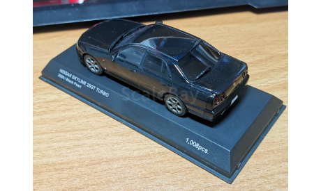 Nissan Skyline 25GT Turbo ER34 2000, Black Pearl, Kyosho, 1:43, металл, рестайл, масштабная модель, scale43