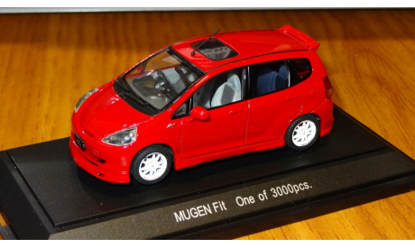 Honda Fit Mugen, Ebbro, Red, 1:43, металл, масштабная модель, 1/43