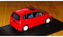 Honda Fit Mugen, Ebbro, Red, 1:43, металл, масштабная модель, 1/43